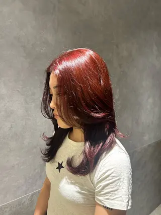 セミロング カラー CIEL 難波店所属・🎀透明感/レイヤ ー/Kotona🎀のヘアスタイル