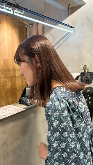 ミディアム カラー じゅわっと暖色カラー 🍊Moemiのヘアスタイル