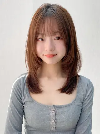 セミロング レイヤー×髪質改善✨ 渋谷/佐藤侑哉のヘアスタイル