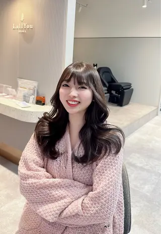 セミロング カラー emu所属・小顔カット/レイヤー 美髪特化/千葉中央のヘアスタイル