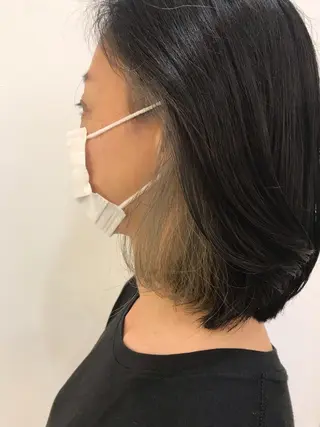 ミディアム カラー yukari 艶髪ヘアのヘアスタイル