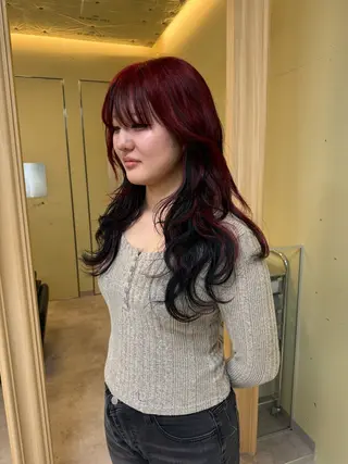 ロング カラー 伶風/ボブ/ ハッシュカットのヘアスタイル