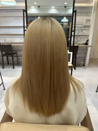 セミロング 髪質改善AUSTIN登戸所属・ICHIKA/暖色 カラー / Wカラーのヘアスタイル