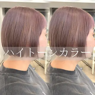 ショート カラー レイヤーカット/ 透明感カラー/白石のヘアスタイル