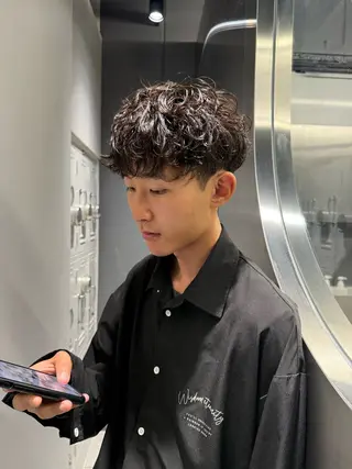 ショート パーマ メンズ fifth天神大名メンズサロン(フィフス)所属・fifth天神パーマ 特化/大田宗一朗のヘアスタイル