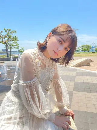 ミディアム カラー カラー指名No.1 土井新治❄️のヘアスタイル