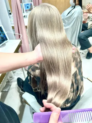 ロング カラー レイヤー専門家 ダブルカラー修のヘアスタイル