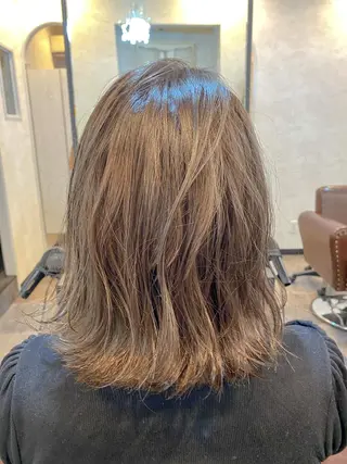 ミディアム カラー ⭐️ショート⭐️美髪 矯正⭐️水口陸のヘアスタイル