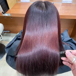 ロング カラー 縮毛矯正/髪質改善 /韓国風　山川春輝のヘアスタイル