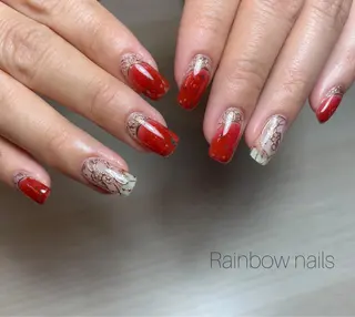 ネイル Rainbow nailsくろちゃんのネイルデザイン