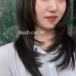 セミロング カラー Pocket仙台 💚モエリのヘアスタイル