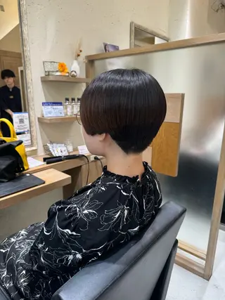 ショート レイヤー/顔周り/透 明感カラー/うる艶のヘアスタイル