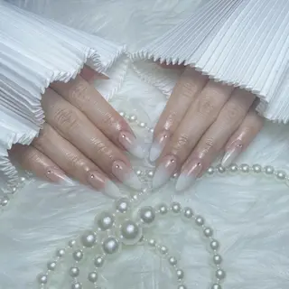 ネイル RAFFINE 月🦋🩵のネイルデザイン