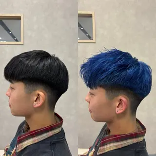 ショート カラー メンズ メンズ特化韓国風 パーマスタイル/りんのヘアスタイル