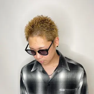 カラー メンズ Le'a所属・渋谷/フェード/ 國分 翔のヘアスタイル