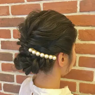 セミロング ヘアアレンジ さかい なつみのヘアスタイル