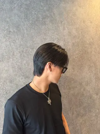 ミディアム パーマ メンズ 曲がる縮毛矯正 masashiのヘアスタイル