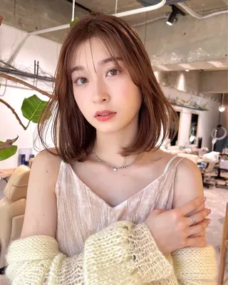 ミディアム ano @anomukuiのヘアスタイル