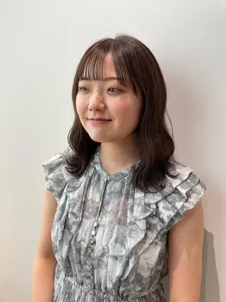 ミディアム カラー gotoday　shaire　saron所属・miu. ボブ/透け感カラーのヘアスタイル