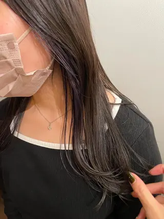 セミロング カラー ヘアアレンジ 抜け感perm🌐 ｜kazaneのヘアスタイル