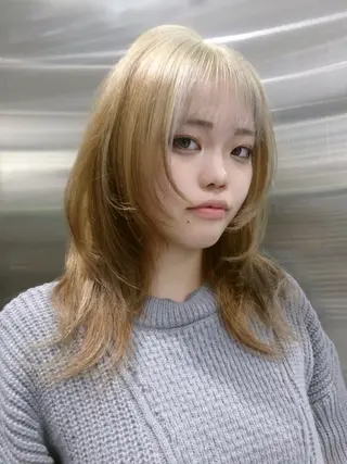 ミディアム カラー 似合わせ SHOYAのヘアスタイル