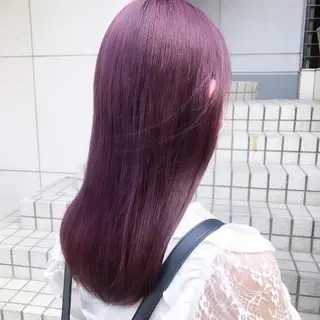 セミロング カラー 渋谷ケアブリーチ Suuのヘアスタイル