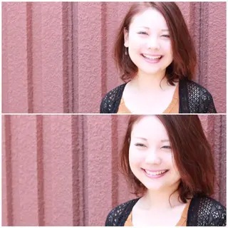 ミディアム カラー パーマ Viage （ビアージュ）のヘアスタイル