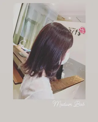 ミディアム ハイライト/インナー /ブリーチ/レイヤーのヘアスタイル