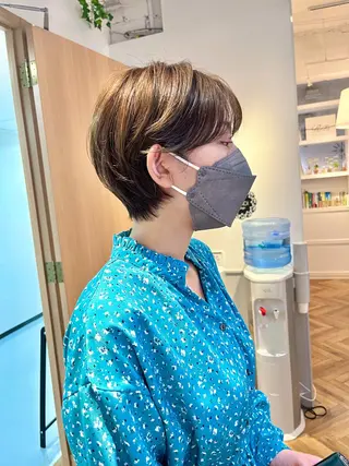 ショート カラー salowin梅田茶屋町north所属・くがれいじ 梅田/ショート/ボブのヘアスタイル