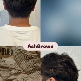 ショート カラー メンズ 半澤 亜実🪐/縮毛矯正のヘアスタイル