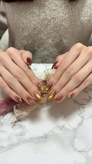 ネイル はな💎ネイル ワンホン、長さ出しのネイルデザイン