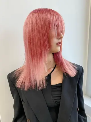 セミロング カラー メンズパーマ/ メッシュ📍ﾕﾘのヘアスタイル