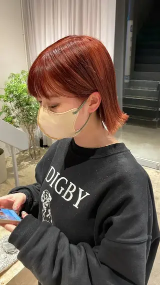 カラー パーマ/透明感カラー 小松のヘアスタイル