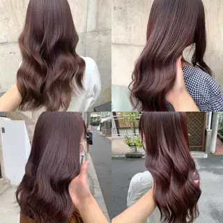 セミロング カラー ミヤザキ タクトのヘアスタイル