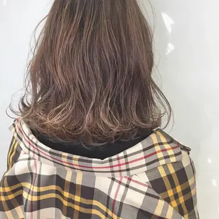 ミディアム カラー AMI ウルフパーマ/メンズのヘアスタイル