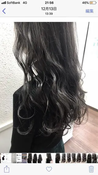 ロング 韓国　縮毛矯正 髪質改善　木村のヘアスタイル