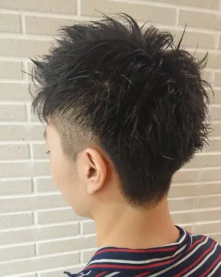 メンズ カラー パーマ ヘアアレンジ ブリーチ/ヘアケア/ 艶髪/イギチハルのヘアスタイル