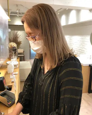 セミロング ボブ/レイヤー 🌟梅田盛一🌟のヘアスタイル