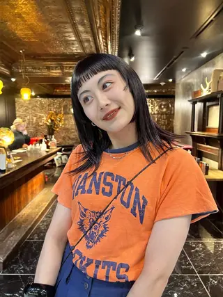 ミディアム カラー haco＋所属・圧倒的デザイン力 店長🎨RENAのヘアスタイル