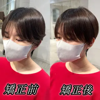 ショート 縮毛矯正/ショート/ レイヤー/畑中正敏のヘアスタイル