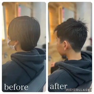 メンズ Aguhair milo森山知幸のヘアスタイル