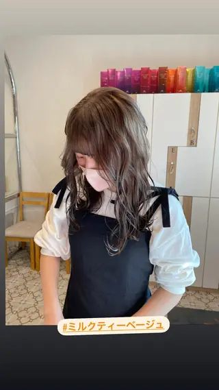 ロング カラー 似合わせスタイル 岡田勇哉のヘアスタイル