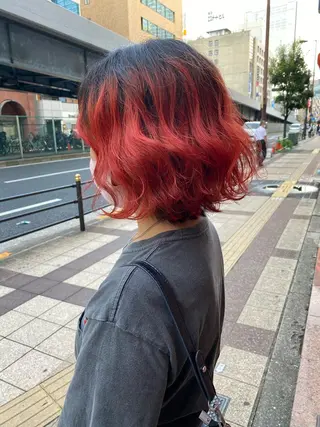 ミディアム カラー 🧡色落ちまで2度綺 麗なカラー🧡ヨシキのヘアスタイル