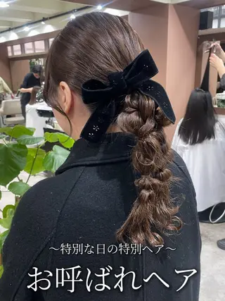 セミロング ヘアアレンジ 韓国風パーマ/ヘア セット/店長みづきのヘアスタイル