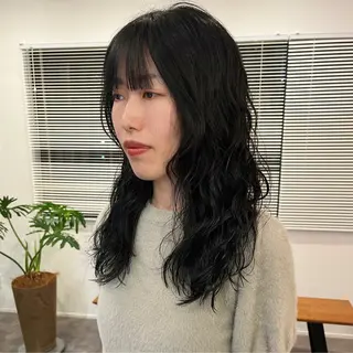 セミロング カラー パーマ bon ami所属・NAO ꩜✧˖°.のヘアスタイル