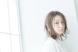 ミディアム カラー パーマ シールエクステ⭐️ オオミタクヤのヘアスタイル