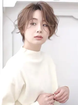 ショート 艶カラー/フェイス レイヤー/たむのヘアスタイル