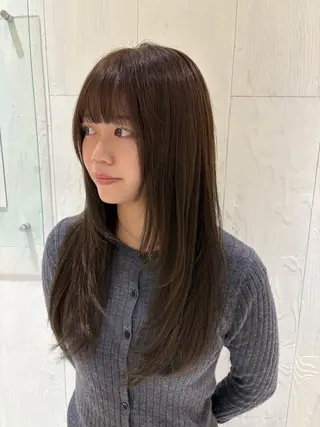 ロング カラー ブリーチなしWカラー レイヤー/Rickyのヘアスタイル