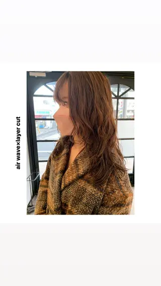 ミディアム カラー パーマ ヘアアレンジ メンズ キッズ ネイル マツエク・マツパ アイブロウ rewards成城学園前店所属・hiro【沿線で叶う 似合わせhair】のヘアスタイル