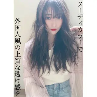 セミロング カラー テトネ タカシのヘアスタイル